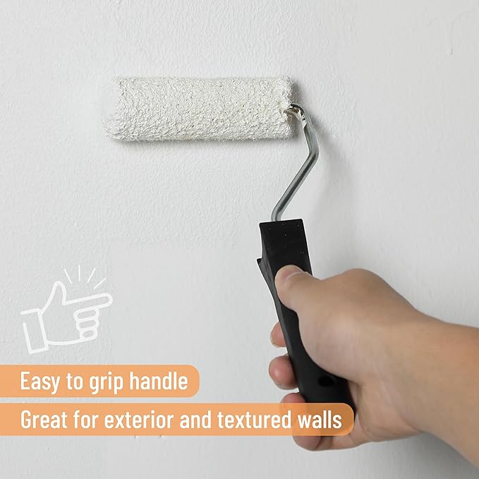 Bates- Paint Rollers, 4 inch Paint Roller with 10 Covers, Cream, Wall Painting Tool