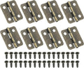PATIKIL Small Butt Hinges 3/4 Inch, 8 Pack Mini Jewelry Box Hinge with Screw for Jewelry Wooden Boxes Cabinet Drawer Doors Gate, Brown
