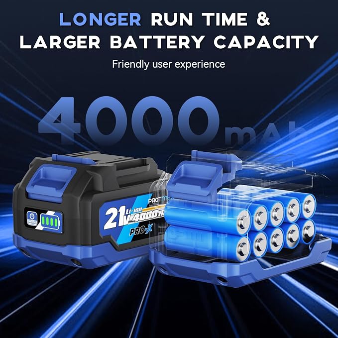 900Ft-lbs (1200N.m) Impact Wrench, 1/2" Cordless Impact Gun, 21V High Torque Brushless Impact Driver, 2x4.0Ah Batteries Electric Impact Motor Variable Speeds for Car/Pickup Truck/Mower, Blue