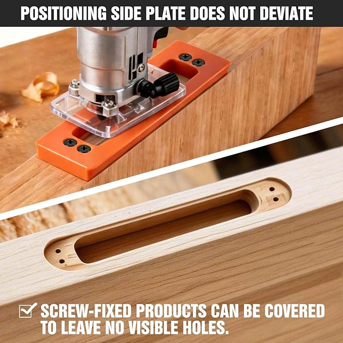 Hidden Door Hinge Jig, Hidden Hinge Mortiser Template, Concealed Hinge Jig, Resistance to Deformation Lightweight, Reusable Design (Yellow Grooving Jig, 7 inches)