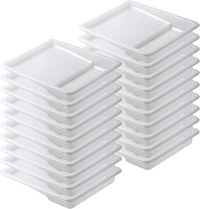 Bates- Paint Tray Liner, 9 Inch, 20 Pack, Paint Pans Trays, Plastic Paint Tray, Disposable Paint Tray, Paint Roller Tray, Paint Trays for Painting Walls, Roller Tray Liners, Paint Pan Liners