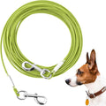 Tie Out Cable for Dogs,10/20/30/50/100FT Dog Leads for Yard Chew Proof,Heavy Duty Tie Out Cable for Large Dogs Up to 125lbs,Dog Runner Tether (Green, 125Ibs 100ft)