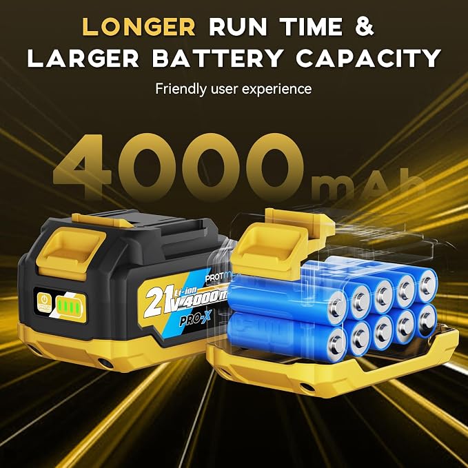 900Ft-lbs (1200N.m) Impact Wrench, 1/2" Cordless Impact Gun, 21V High Torque Brushless Impact Driver, 2x4.0Ah Batteries Electric Impact Motor Variable Speeds for Car/Pickup Truck/Mower, Yellow