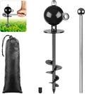 SELEWARE Dog Tie Out Stake 360° Swivel Dog Ground Anchor Outdoor Dog Anchor | 16.5" Long Anti-Rust Heavy Duty Dog Stake for Large Dogs up to 220 lbs, Easy Install with Twist Rod for Yard Camping Outside