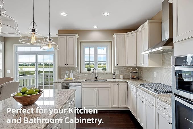 DecoBasics (40 PCS) Full Overlay Soft Close Cabinet Hinges for Kitchen Cabinets - 105° Face Frame Concealed Cabinet Door Hinge -3 Way Adjustability -Clip on Plate & Matching Screw 4 Easy Installation