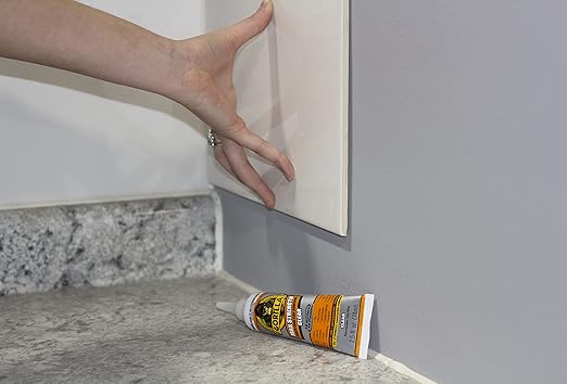 Gorilla Max Strength Construction Adhesive, Clear Glue, 2.5 Ounce Squeeze Tube (Pack of 2) - Gap Filling and Waterproof