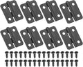 PATIKIL Small Butt Hinges 3/4 Inch, 8 Pack Mini Jewelry Box Hinge with Screw for Jewelry Wooden Boxes Cabinet Drawer Doors Gate, Black