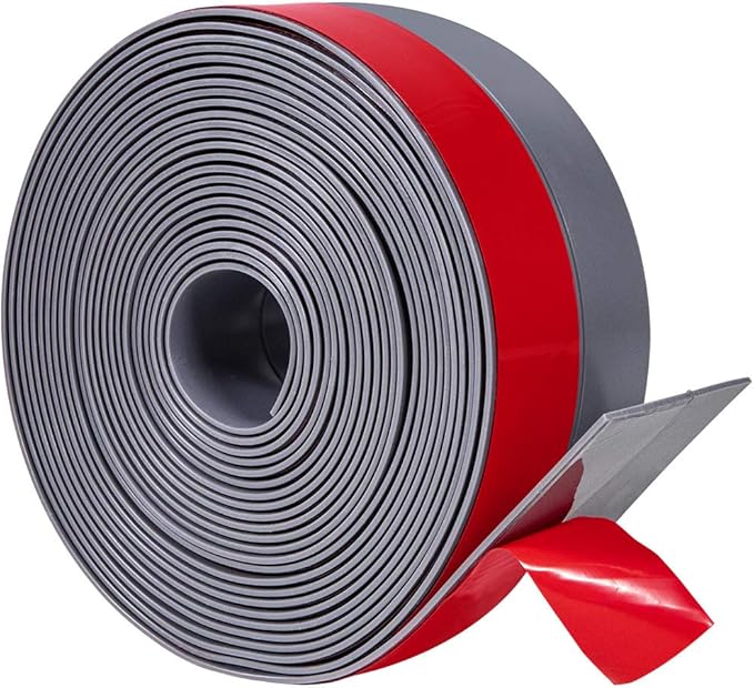 TORRAMI Wide Silicone Weather Stripping 3 inch Width 20 Feet Length, Draft Stopper Seal for Barn and Garage Door Under Bottom,Top, Sides, Grey