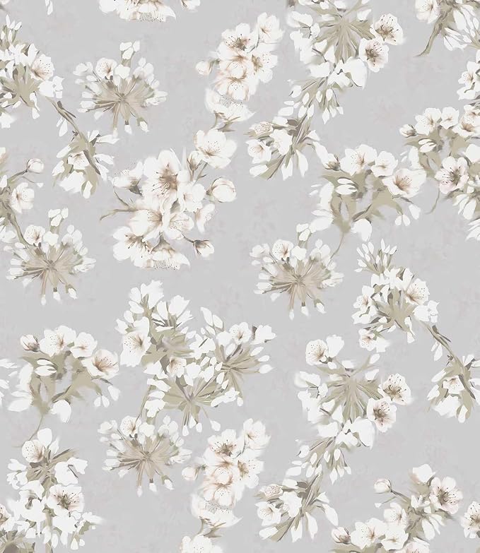 Floral Peel and Stick Wallpaper Farmhouse Pear Blossom Vintage Wallpaper for Bedroom Cabinets and Kitchen Countertop Thicken 17.3"x196.9"