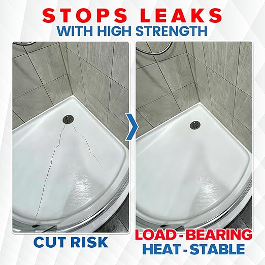 Bathtub & Shower Repair Kit White, Acrylic, Enamel, Fiberglass Tub & Sink Professional Fix for Chips, Cracks, Scratches & Holes in Sinks, Showers, Toilets & Ceramic Tiles
