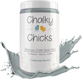 Chalky Chicks 32 Fl Oz Matte Overcast (Blue Gray) Chalk Paint for Furniture Without Sanding, No Prep Furniture Paint No Sanding All in One for Crafts, Wood, Walls, Cabinet, Metal, Dresser, Farmhouse