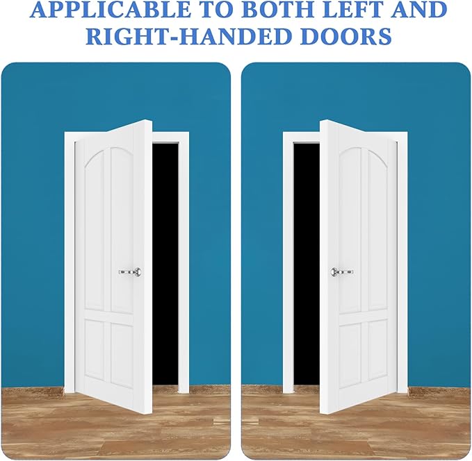 Yaocom 10 Pcs Self Closing Door Hinge 3.5'' Spring Loaded Hinges Automatic Door Closer Hinge Adjustable Tension for Garage, 5/8'' Radius Corners(Silver,3.5'')