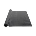 VEVOR Diamond-Plate Rubber Flooring Roll, 3 mm x 4 ft x 10 ft Garage Floor Mat, SBR, Easy to Clean, Diamond Plate Rubber Mat for Under Cars, Garage Industry Gym, Black