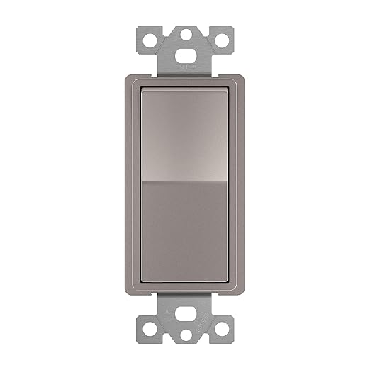 ENERLITES 4-Way Decorator Light Switch, Four Way Paddle Rocker Switch, Gloss Finish, Ground Wire Lead Attached, Residential/Commercial Grade, 15A 120V/277V, UL Listed, 94150-NK, Nickel