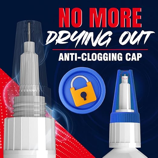 ALECPEA Wood Glue with 3 Precision Applicators - Fast Curing Super Glue for Woodworking, Furniture Repair & Crafts - Strong & Clear, 30g