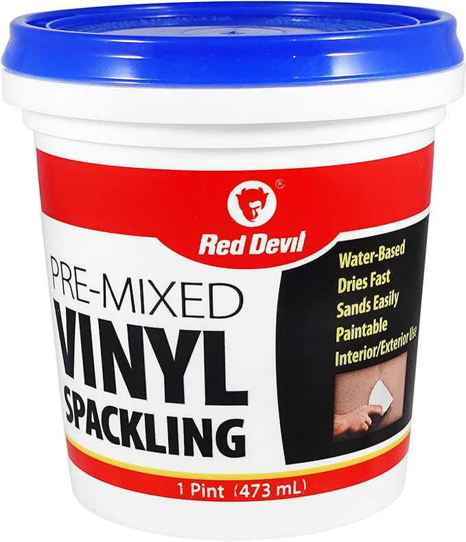 Red Devil 0538 Pre-Mixed Vinyl Spackling, 1 Pint