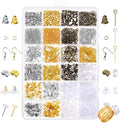 Paxcoo 2400Pcs Earring Making Supplies Kit with 24 Style Earring Hooks, Earring Backs, Earrings Posts and Earring Making Findings for Adult