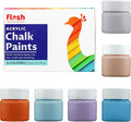 FLASH Acrylic Chalk Paint Set, 25 Colors (50 mL), Decor Paint With Chalky and Ultra Matte Finish, High Pigment Strength, Non Fading, Multi Surface Art & Craft Acrylic Paint