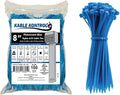 Kable Kontrol Fluorescent Blue Zip Ties 8 Inch 100 Pcs, 50 Lbs Tensile Strength, Self-locking Nylon Colored Cable Ties Wire Wraps for Indoor or Outdoor Use… | Nylon Plastic, Self Locking, UL Listed, Indoor Use