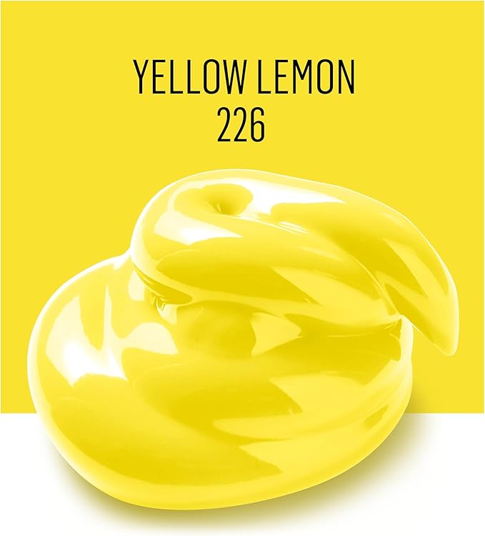 FolkArt Acrylic Paint in Assorted Colors (2 oz), 226, Yellow Lemon