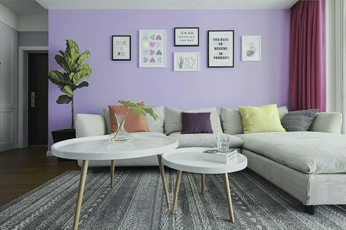 Safiyya 197"x17.7" Purple Peel and Stick Wallpaper Solid Color Wall Paper Contact Paper Self-Adhesive Removable Wallpaper for Wall Cabinet Covering Vinyl Rolls