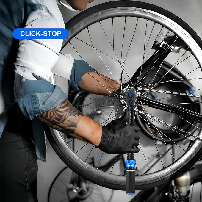 Torque Wrench 3/8 drive, 3/8 Inch Drive Click Torque Wrench Moto 5-50 FT.LB/6.8-67.8 Nm,Dual-Direction Adjustable 72 Tooth, Mechanic Wrenches Tools for Bike, Motorcycle and Car Repair