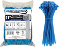 Kable Kontrol Fluorescent Blue Zip Ties 11 Inch 100 Pcs, 50 Lbs Tensile Strength, Self-locking Nylon Colored Cable Ties Wire Wraps for Indoor or Outdoor Use… | Nylon Plastic, Self Locking, UL Listed, Indoor Use
