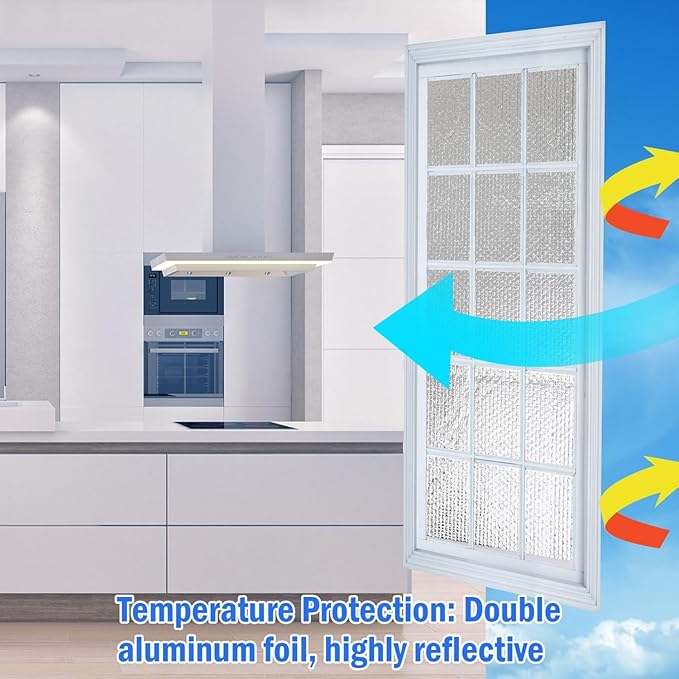 YoleShy Double Reflective Insulation 48 in X 20 FT RV Window Insulation for Summer Heat Reflective Window Film for Roof, Car, Garage Doors