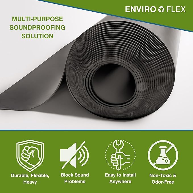 1 LB Mass Loaded Vinyl 4.5’x 30’ (135 SF) – MLV Soundproofing Barrier for Walls, Ceilings, Vehicles – 26 STC Rating – Flexible Noise Blocker Roll – Easy to Cut & Install - Multiple Options