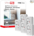 UltraPro Personal Security Window and Door Alarm, 5 Pack, DIY Protection, Burglar Alert, Wireless Chime/Alarm, Easy Installation, Home Security, Ideal for Home, Garage, Apartment , White, 45987