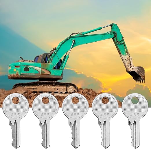 Heavy Equipment Keys, 10 Pack 455 Scissor Lift Keys fit Skyjack Lifts, New Genie Lifts, Boom Lifts Scissor Compatible with Boo-m Lifts Scissor Lift Gen-ie Skyjack Te-rex JL-G Snor-kel Upright