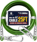 Tie Out Cable for Dogs Up to 300lbs,25ft Extra Strong 1000lbs Break Strength Tie-Out Tether Trolley Training Lead,Dog Run Cable for Yard Garden Park Camping Outside (Green, 300lbs 25ft)