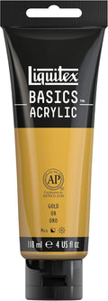 Liquitex BASICS Acrylic Paint, 118ml (4-oz) Tube, Gold