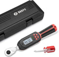 VANPO Digital Torque Wrench 3/8-Inch Drive, 5-99.5 ft-lb, for Motorcycle | 6.8-135Nm, ±2% Accuracy, Electronic Torque Wrench with Preset Value, Buzzer and LED Notification for Automotive & Bicycle