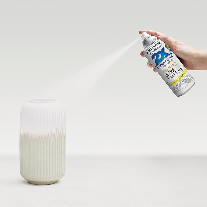 Rust-Oleum 331181 Painter's Touch 2X Ultra Cover Spray Paint, 12 oz, Ultra Matte White