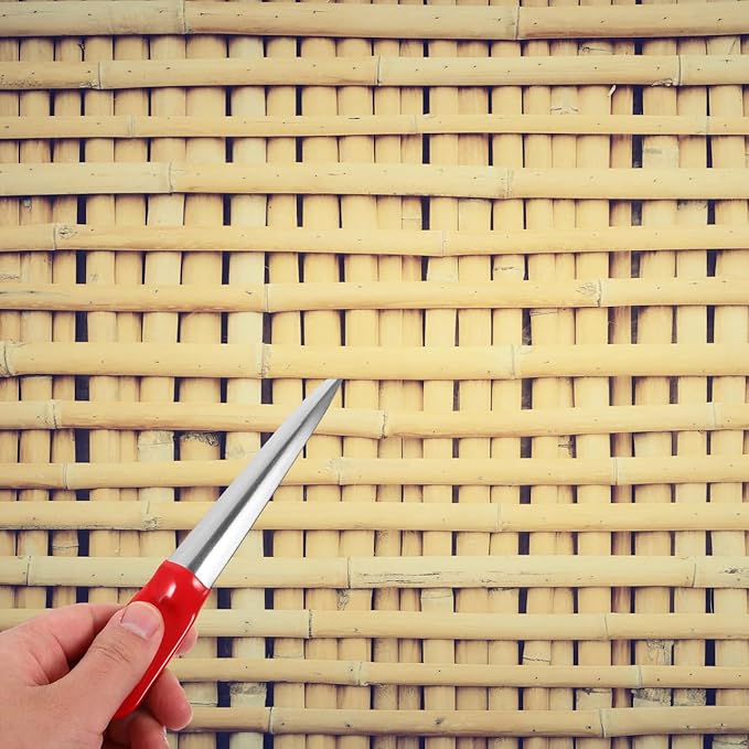 Operitacx Rattan Basket Weaving Tool Set 7.4 Inch Hand Tools with Prying Knife for Cane Webbing and Wicker Repair Kit Basket Making Supplies