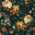 Fvlow Dark Green Glowing Floral Peel and Stick Wallpaper 17.4" x 197" | Renter Friendly, Removable & Waterproof, Vinyl Easy Install for Bedrooms, Bathrooms, Kitchens, Cabinets and Home Decor