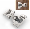 Chibery 10 Pack 3/4" 4D Concealed Hinges for Face Frame Door, Soft Close On/Off Switch, Self Closing, 105° Open Angle Concealed Stainless Steel Hinges for Framed Cabinet, Satin Nickel