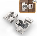 Chibery 20 Pack 3/4" 4D Concealed Hinges for Face Frame Door, Soft Close On/Off Switch, Self Closing, 105° Open Angle Concealed Stainless Steel Hinges for Framed Cabinet, Satin Nickel