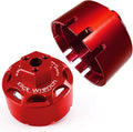 Cup Medium 2 Stage 73mm–77mm Oil Filter Wrench | 25Nm Torque Limiting & 3/8 Drive Socket | 6061-T6 Billet Aluminium Red Tool | Fits 73mm–77mm 14 & 15 Flute Canister Filters & Housings