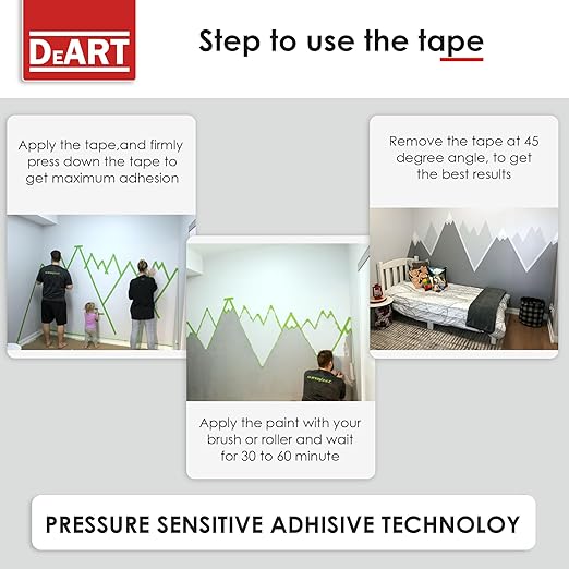 DEART Colored Masking Tape Painters Tape Writable 12, 8 or 6 Pack - 1 inch or 0.6 Inches for Arts & Crafts, Art Supplies, Whiteboard Tape Dry Erase Board Tape Craft Supplies (6, Large (20 Yd))