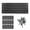 18 Pcs Metal Roofing Panels, L43.3×W17.72 Inch Corrugated Galvanized Roofing Panels Metal Siding Panels with Steel Screws for Pergola, Gazebo, Shed, Outdoor Storage, Chicken Coop, Patio,Garages