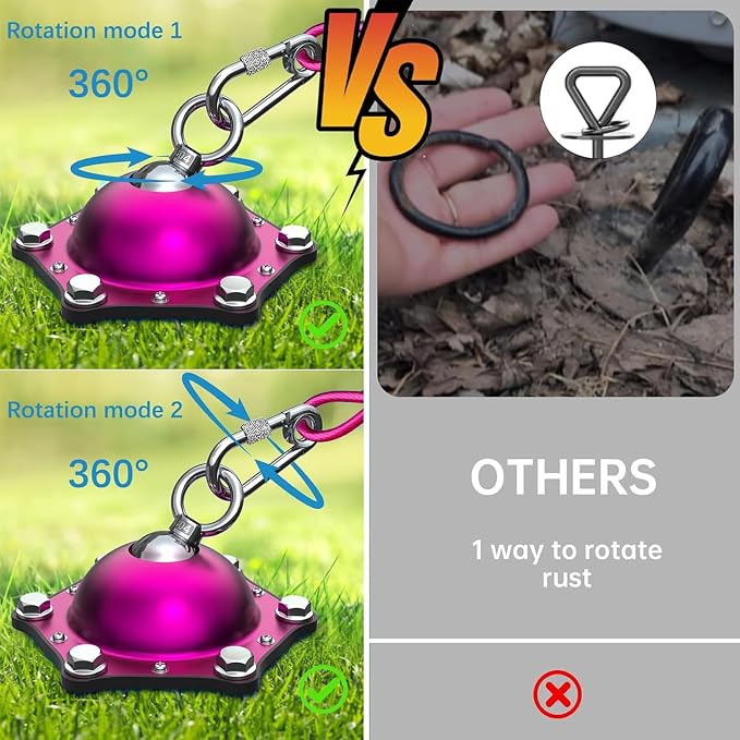 TOPKNOT Dog Tie Out Cable and Stake,(up to 200lbs) 360°Swivel Dog Run- No Tangle,with 30FT Heavy Duty Tie Out Cable,Runner for Yard,Ideal for Outdoor Camping