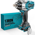 DIYtoolifz Cordless Impact Wrench 1/2 inch for Makita 18V Battery, 1000Ft-lbs Brushless Electric Power Impact Driver Gun Tool, 2100RPM High Torque Impact Wrench with LED Work Light (Tool Only)