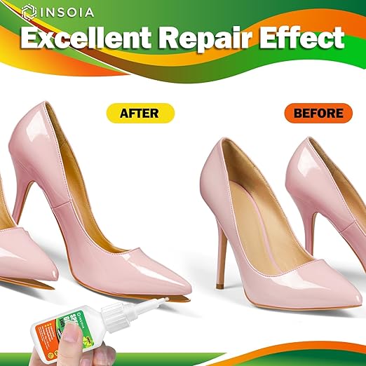 INSOIA Clear Super Glue for Shoe Repair, 20g, Waterproof, Strong, Quick Fix, Bonding Shoe Sole, Boots, Sandals, Sneakers, Leather & Footwear Items