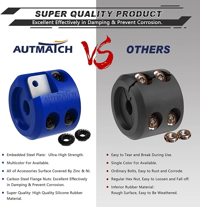 AUTMATCH Winch Cable Hook Stopper (1 Pack), Silicone Rubber Winch Stopper for Wire & Synthetic Rope, Winch Line ATV UTV, Shock Absorbent, Prevent Pulling Bounce and Abrasion, Blue