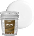 EVOLVE Paint & Primer: Environment-friendly, Low Sheen with One-coat Coverage for Interior & Exterior surfaces (Cloud White, 5-Gallon)