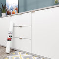 200"x12" Contact Paper White Contact Paper for Cabinets Peel and Stick White Wallpaper for Walls Removable Vinyl Matte White Contact Paper Waterproof Solid White Wallpaper Self Adhesive