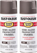 Rust-Oleum 7754830 Stops Rust Spray Paint, 12 oz, Semi-Gloss Anodized Bronze, 2 Pack