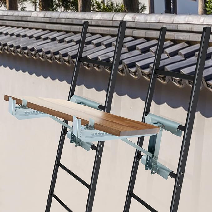 Ladder Jacks Bracket Extension, 2Pcs High Strength Ladder Jack, 661.39 Lbs Capacity Load Bearing Brackets for Scaffolding Extensions, Ladders, and Work Platforms